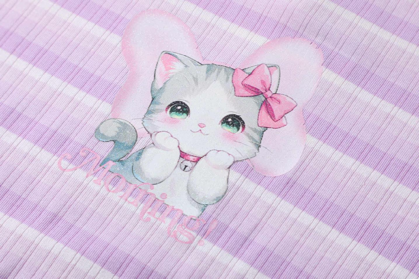 Dívčí tričko kr.r. Kugo BC2396 fialové